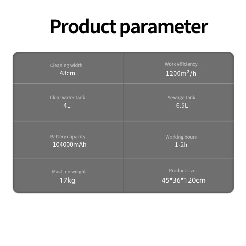 KTX-010579 Wireless Industrial Floor Scrubber and Sweeper Cleaning Machine