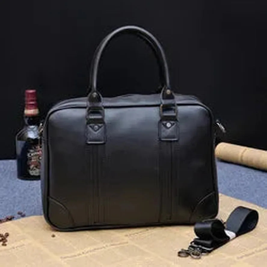 KTX-892499 Retro Crossbody Messenger Bag for Men – Waxed Canvas and Leather, Waterproof Design, Ideal for Business and Travel