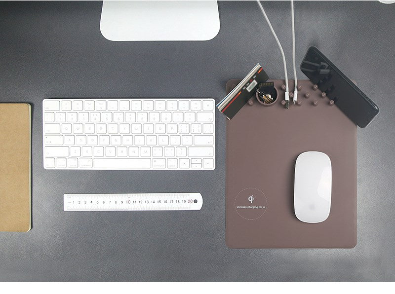 KTX-717907 Wireless Charging Mouse Pad with Integrated Charging Station