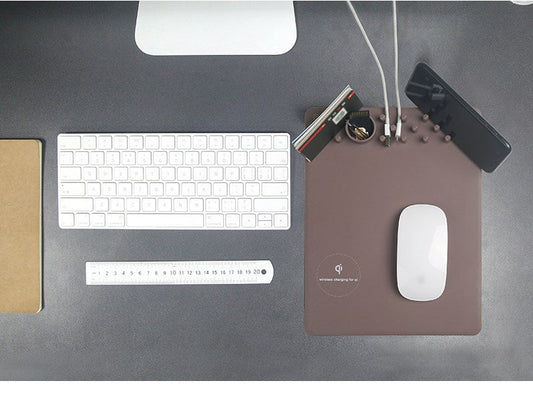 KTX-717907 Wireless Charging Mouse Pad with Integrated Charging Station