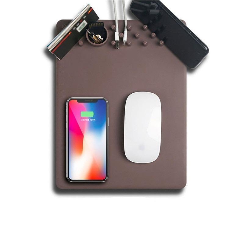 KTX-717907 Wireless Charging Mouse Pad with Integrated Charging Station
