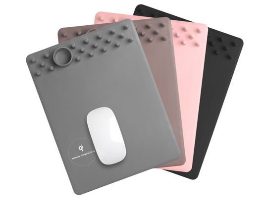 KTX-717907 Wireless Charging Mouse Pad with Integrated Charging Station