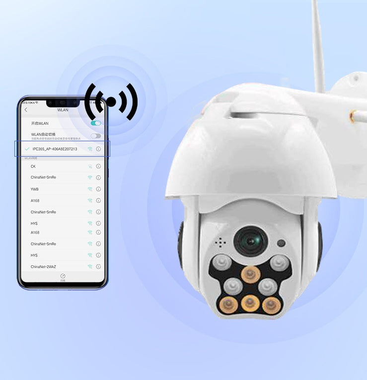 KTX-101075 1080P Wireless Outdoor Dome Camera with 360-Degree Panoramic View and Motion Detection