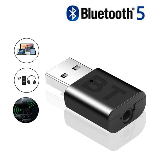 KTX-145363 Bluetooth 5.0 Audio Adapter - 2-in-1 Receiver and Transmitter for TV, Computer, and Car