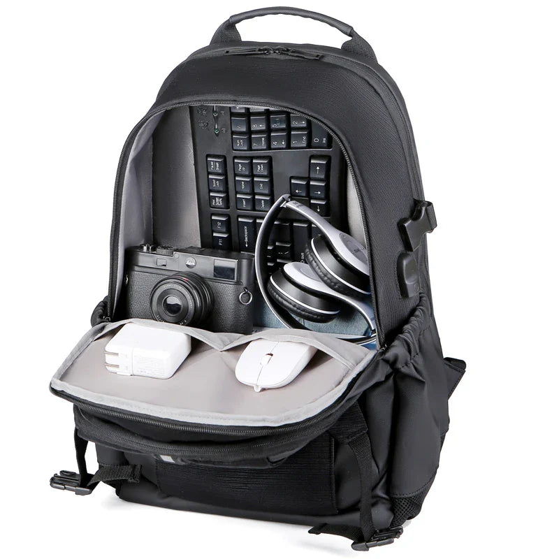 KTX-330003 Large Capacity Waterproof 17 Inch Student Backpack in Durable Polyester for Business and Daily Use