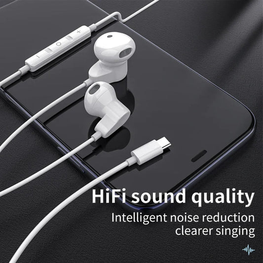 KTX-885587 Wired In-Ear Earphones with Microphone and Volume Control for iPhone 15 - Super Bass Sound