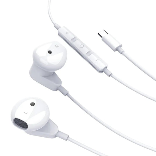 KTX-885587 Wired In-Ear Earphones with Microphone and Volume Control for iPhone 15 - Super Bass Sound