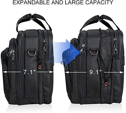 KTX-769811 Expandable Water-Repellent Messenger Bag for Laptops and Business Essentials