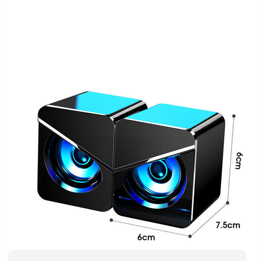 KTX-282835 USB Wired Mini Stereo Speakers with Volume Control for Desktop and Notebook Use