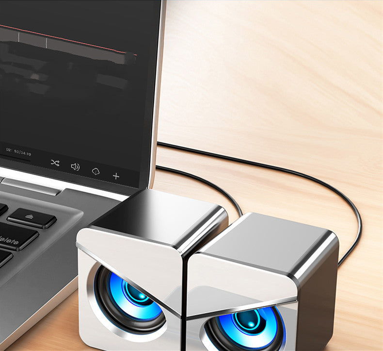 KTX-282835 USB Wired Mini Stereo Speakers with Volume Control for Desktop and Notebook Use