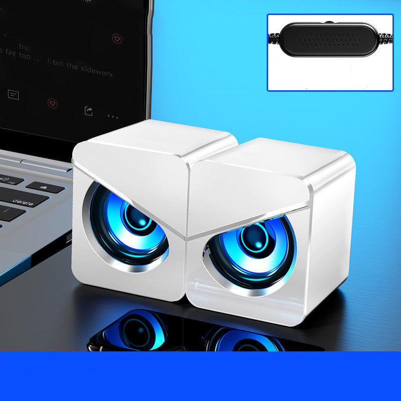 KTX-282835 USB Wired Mini Stereo Speakers with Volume Control for Desktop and Notebook Use