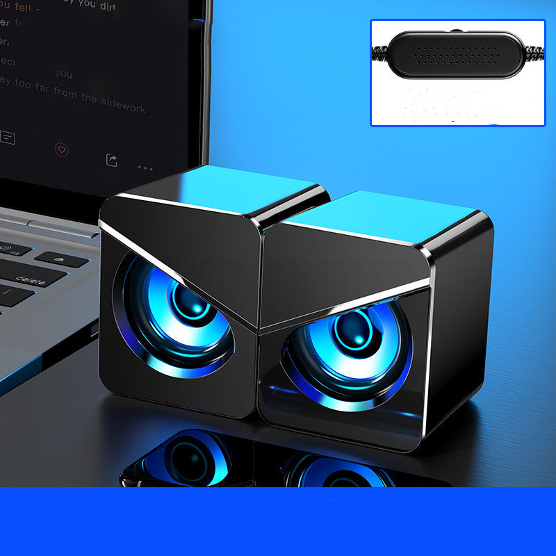 KTX-282835 USB Wired Mini Stereo Speakers with Volume Control for Desktop and Notebook Use