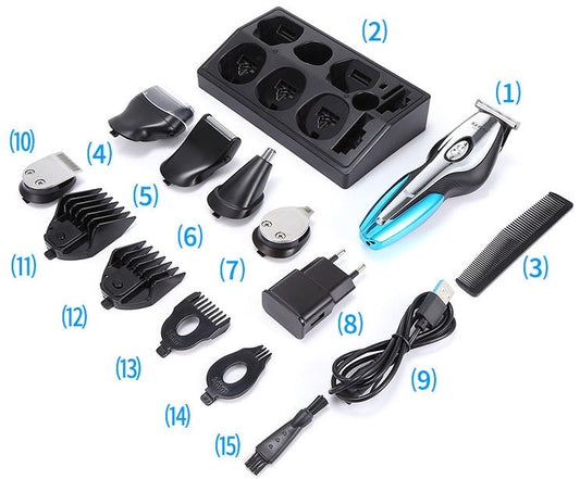 KTX-746131 Multifunctional Hair Clipper Set with Shaving and Trimming Accessories
