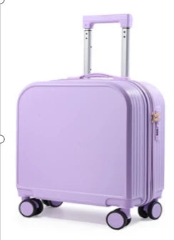 KTX-882771 Kids 20 Inch ABS Suitcase with Spinner Wheels - Square Travel Luggage for Students