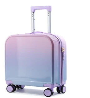 KTX-882771 Kids 20 Inch ABS Suitcase with Spinner Wheels - Square Travel Luggage for Students