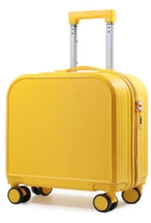 KTX-882771 Kids 20 Inch ABS Suitcase with Spinner Wheels - Square Travel Luggage for Students