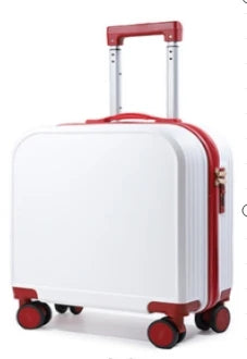 KTX-882771 Kids 20 Inch ABS Suitcase with Spinner Wheels - Square Travel Luggage for Students