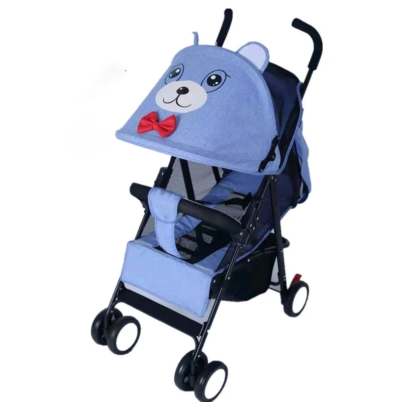 KTX-370643 Lightweight Foldable Baby Stroller for Infants and Toddlers (0-36 Months) in Cat/Rabbit Design