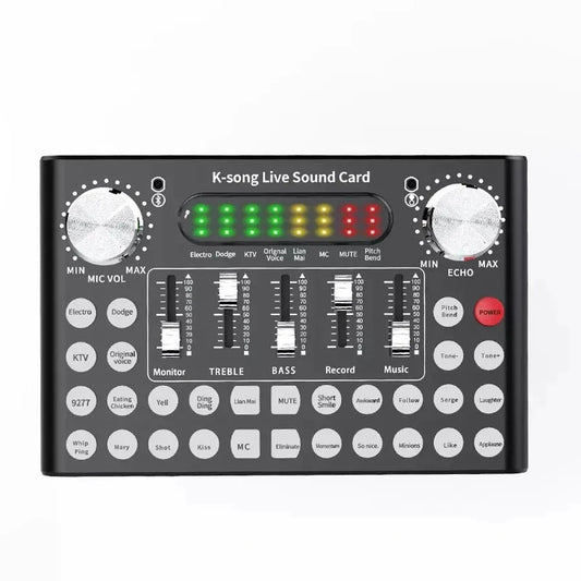 KTX-752211 External USB Sound Card Mixer for Live Karaoke and Audio Streaming