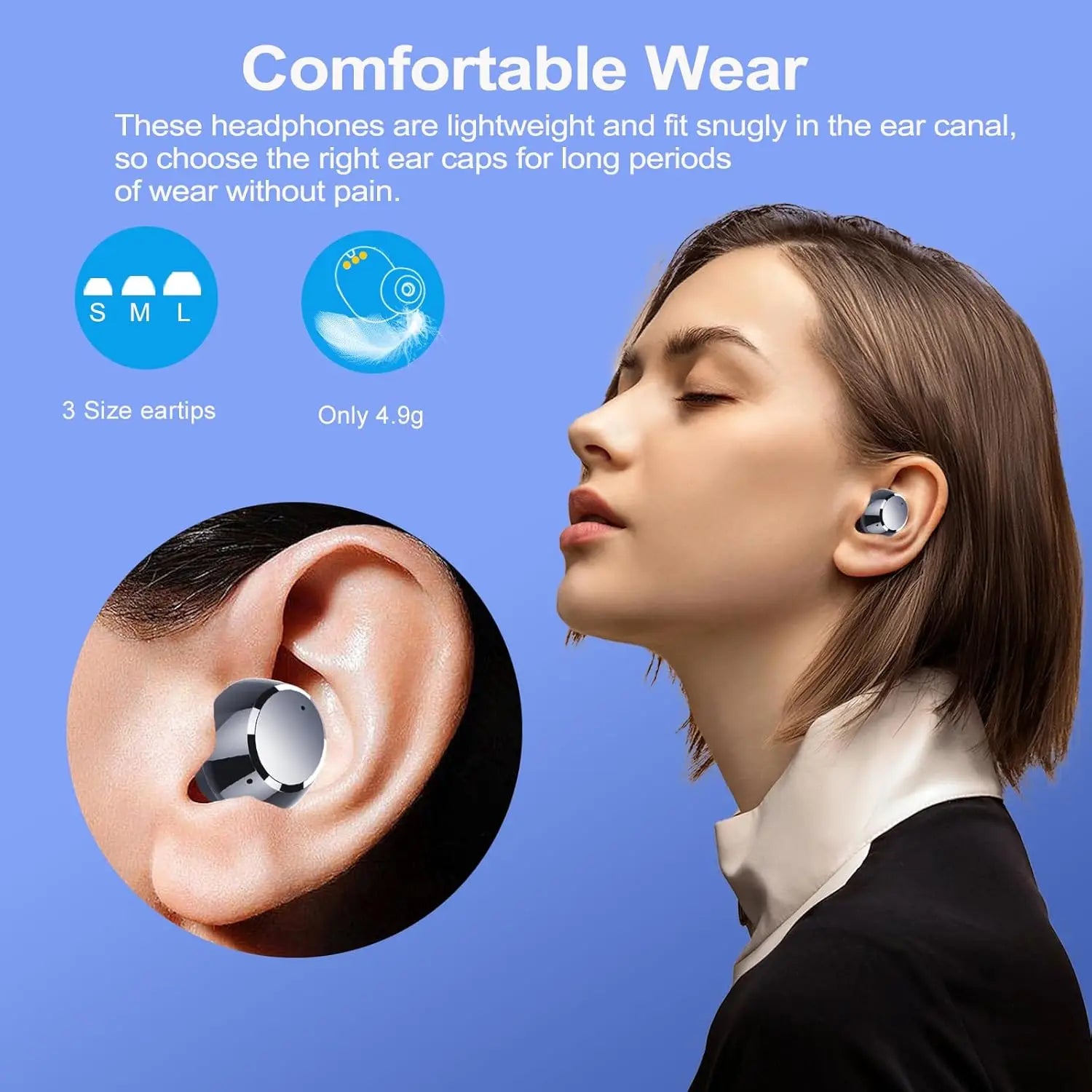 KTX-030419 Transparent Crystal TWS True Wireless Earbuds with Handsfree Functionality