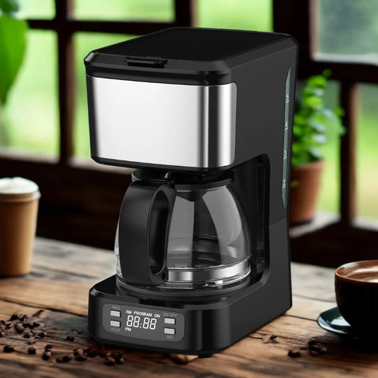 KTX-443475 6-Cup Coffee Machine with Clear Water Lever and Non-Stick Warm Plate