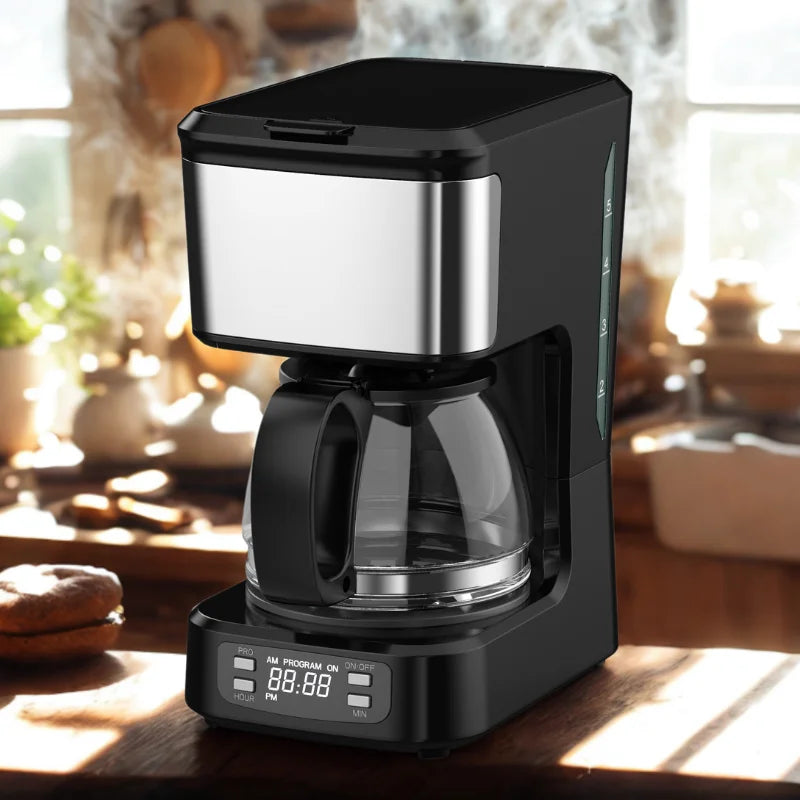 KTX-443475 6-Cup Coffee Machine with Clear Water Lever and Non-Stick Warm Plate