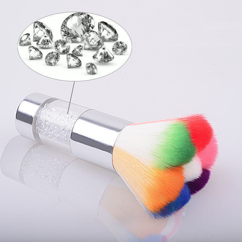 JMT-991498 Petal Type Nail Brush with Metal Handle for Effective Nail Cleaning