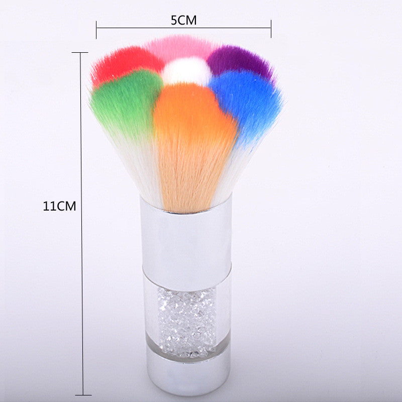 JMT-991498 Petal Type Nail Brush with Metal Handle for Effective Nail Cleaning
