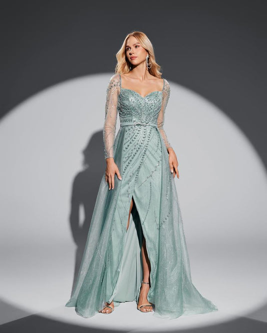 KTX-265939 Green Elegant Women's Evening Gown - Model EZ25016