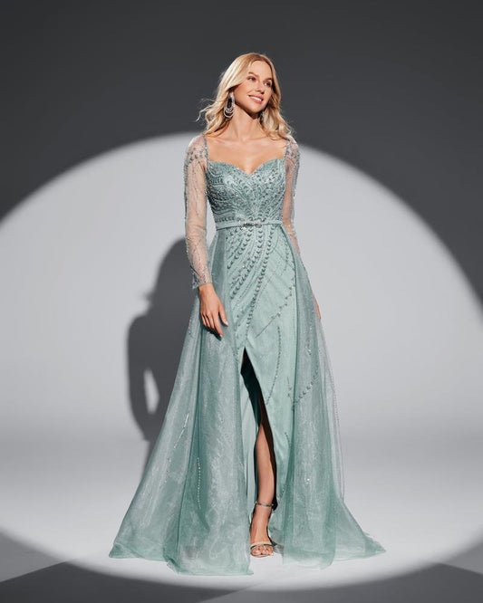 KTX-265939 Green Elegant Women's Evening Gown - Model EZ25016