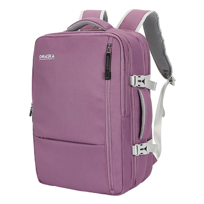 KTX-379731 Custom Logo Waterproof Nylon Laptop Backpack for 17-Inch Devices with USB Port - Unisex Fashion Design