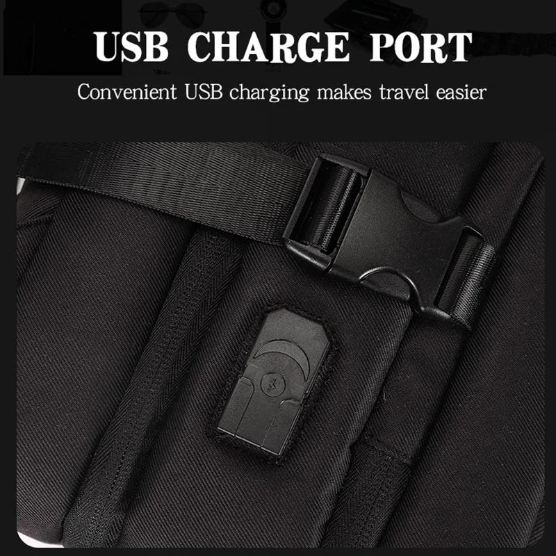 KTX-379731 Custom Logo Waterproof Nylon Laptop Backpack for 17-Inch Devices with USB Port - Unisex Fashion Design