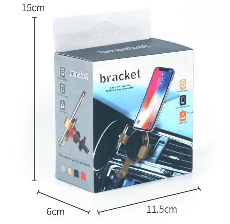 KTX-000019 Innovative Gravity Linkage Car Phone Holder for Easy One-Hand Operation