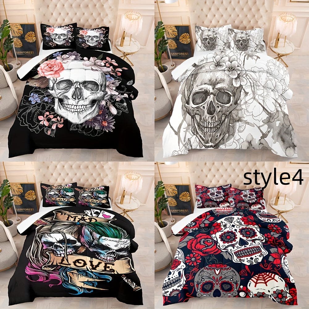KTX-001107 Cartoon Anime Digital Print Bed Sheet and Pillowcase Set - 3 Pieces