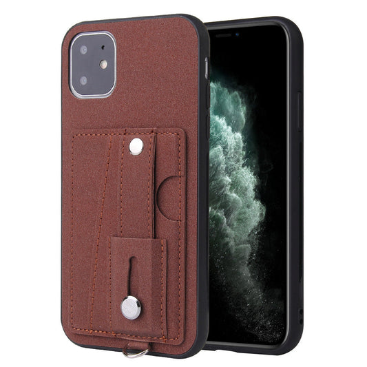 KTX-002195 Versatile PU Mobile Phone Case for iPhone and Samsung – Solid Color Back Cover