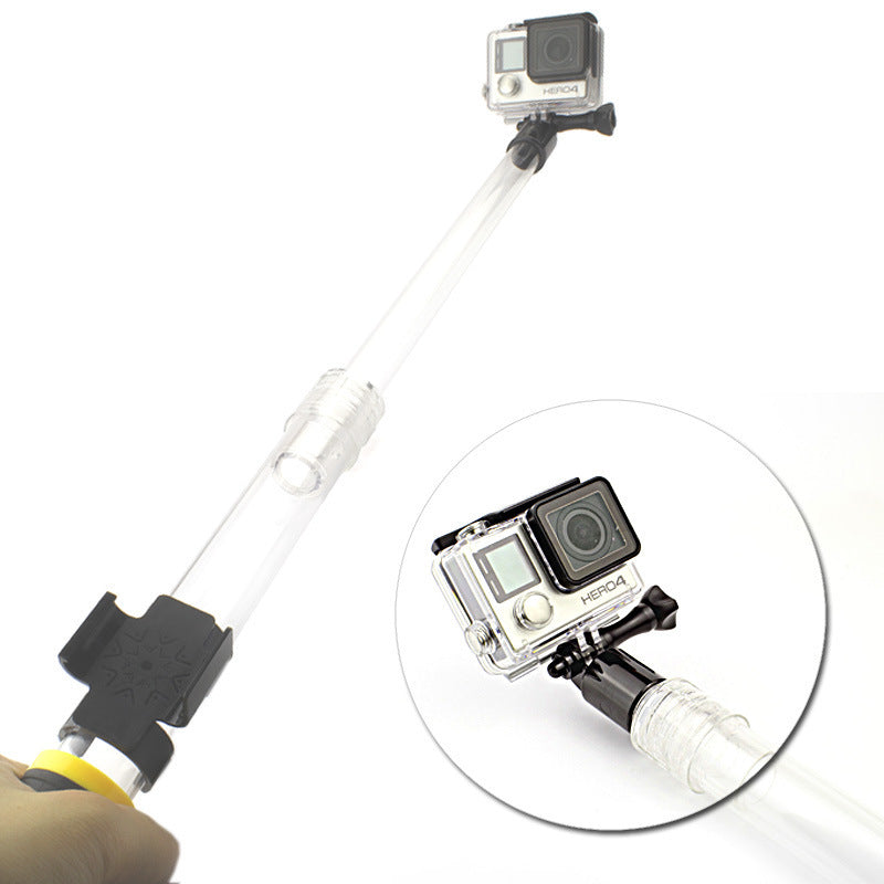 KTX-002323 Transparent Selfie Stick for GoPro with Diving Buoyancy Rod and Special Adapter