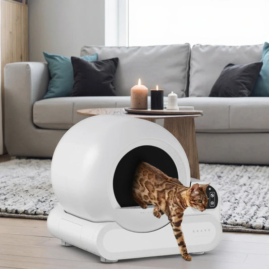 KTX-002387 Automatic Self-Cleaning Cat Litter Box with Wi-Fi Control and Odor Management, 70L Capacity