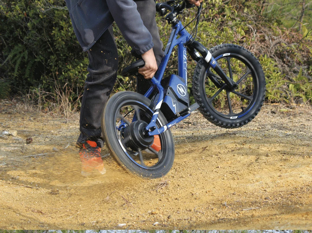 KTX-002515 Kids Electric Balance Bike with 350W Brushless Motor, 12-Inch & 16-Inch Options, Adjustable Suspension, and Disc Brakes