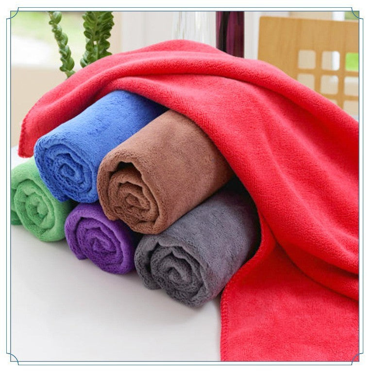 KTX-002515 Large Thick Microfiber Fleece Towel for Efficient Car Wiping – 450g in Multiple Colors