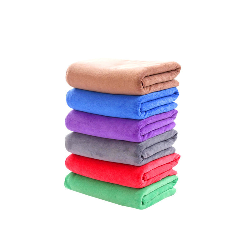 KTX-002515 Large Thick Microfiber Fleece Towel for Efficient Car Wiping – 450g in Multiple Colors