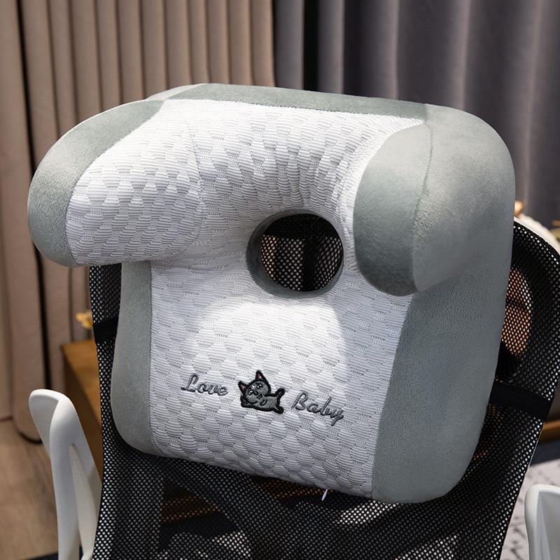 KTX-003219 Bohemian Ice Silk Nap Cushion for Neck and Back Support, 35x35cm