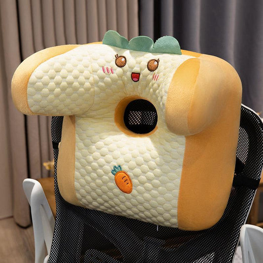 KTX-003219 Bohemian Ice Silk Nap Cushion for Neck and Back Support, 35x35cm