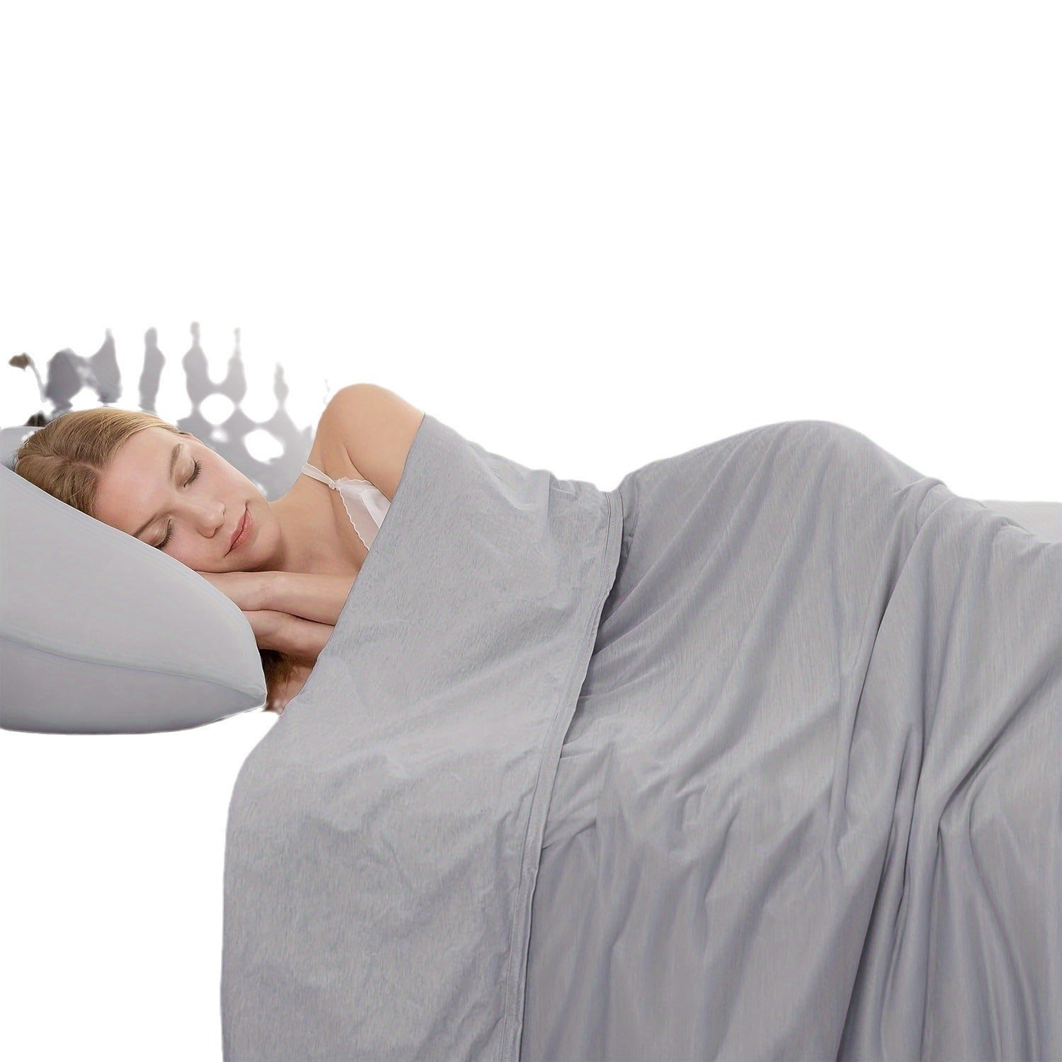 KTX-003411 Cool Silk Summer Nap Blanket - Soft Polyester Fiber, Simple Design, 50x60in & 60x80in Sizes