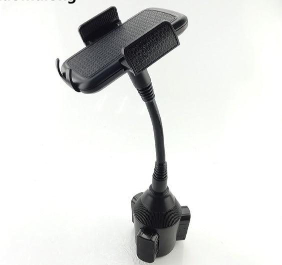 KTX-003475 360° Adjustable Car Cup Holder and Mobile Phone Mount - Model 090-080B, Eco-Friendly ABS Material, Scratch Protection
