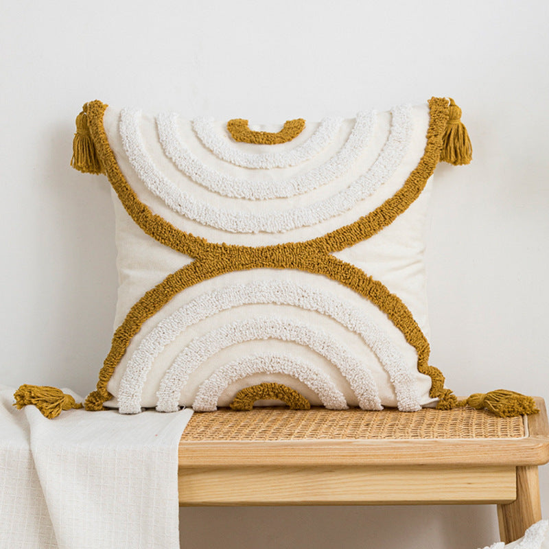 KTX-003539 Nordic Style Velvet Embroidered Round and Square Cushions