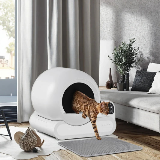 KTX-003539 Ultra Large Smart Cat Litter Box with APP Control and Automatic Cleaning, 65L Capacity, Odor Control