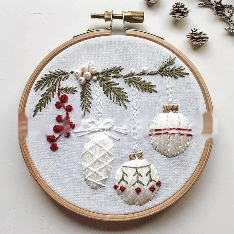 KTX-004243 Embroidery Skull Bat Design with Cotton and Linen Material – 15cm Bamboo Frame Included