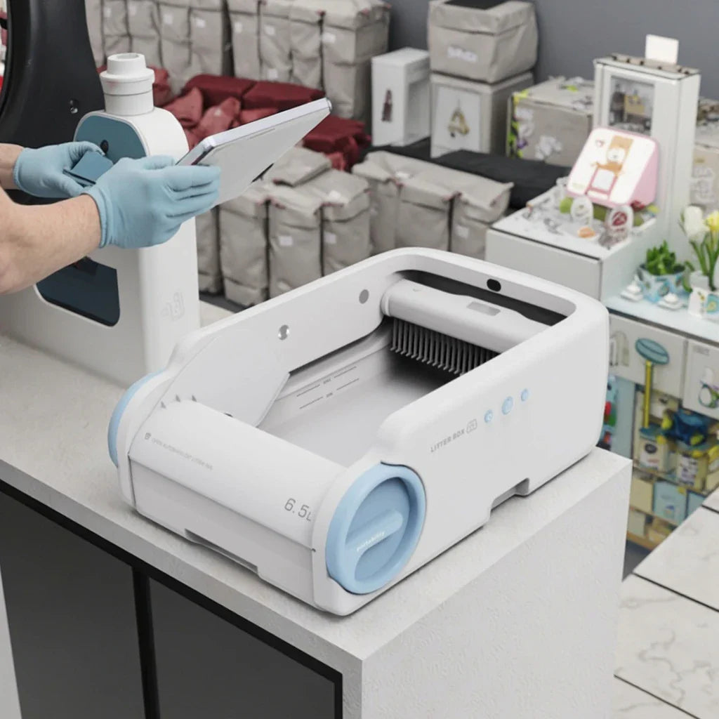 KTX-004691 Self-Cleaning Infrared Cat Litter Box with Odor Control and Compact Design