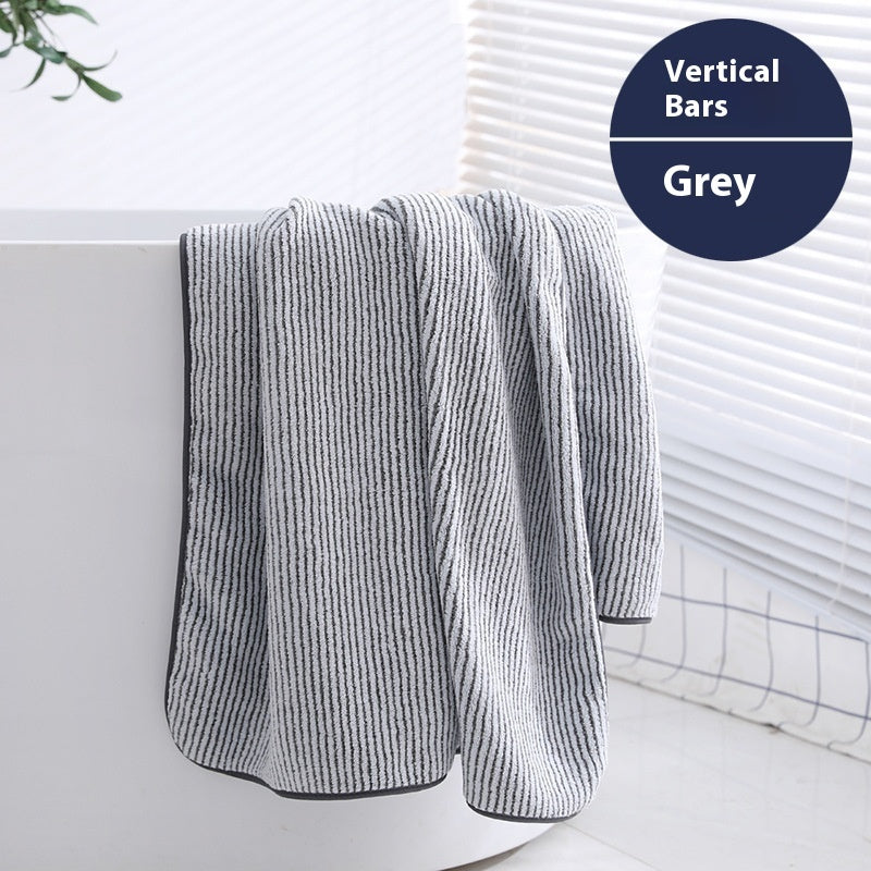 KTX-004819 Antibacterial Bamboo Charcoal Thick Coral Fleece Bath Towel - Light Gray or Dark Gray, Starry Sky Design