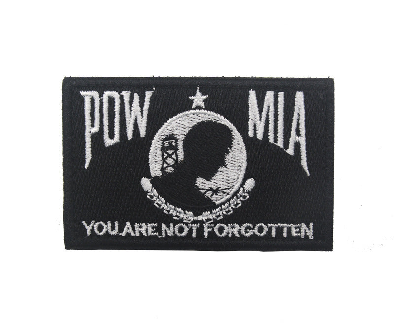 KTX-005075 POW MIA Embroidered Velcro Labels in Multiple Colors and Styles